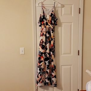 Cold shoulder maxi dress